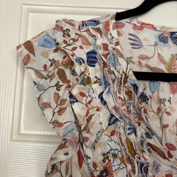 Old Navy Ruffle-Trim Smocked Floral Top - Picture 2 of 9